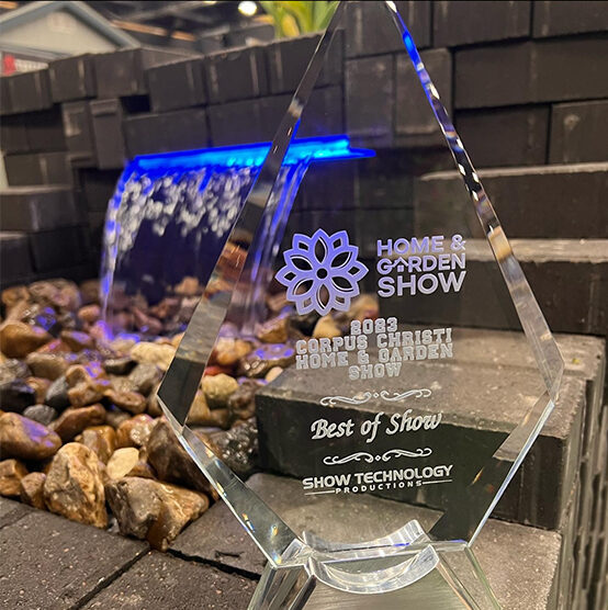 2023 Corpus Christi Home and Garden Show Best of Show award presented to Fischer Landscaping