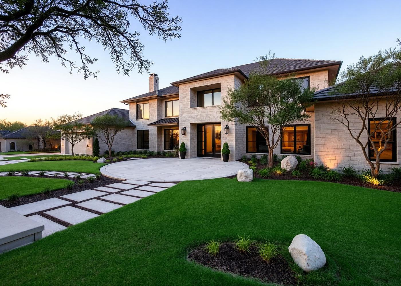 Residential landscape project in the Rio Grande Valley